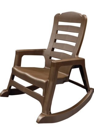Adams Big Easy Earth Brown Polypropylene Frame Rocking Chair