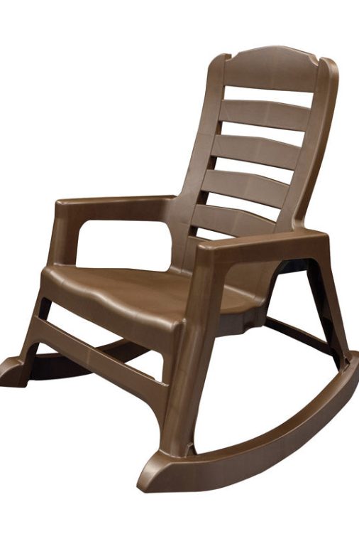 Adams Big Easy Earth Brown Polypropylene Frame Rocking Chair