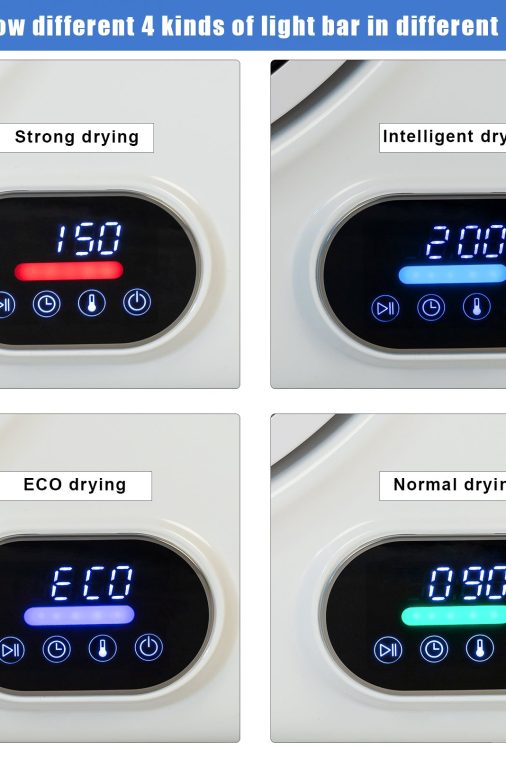 Compact Portable Household Clothes Dryer with LED Display, 2.6CUFT Drum Dryer - White, 110V 4KG Capacity, Energy Efficient Home Appliance - Image 4