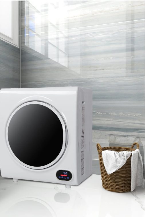 Compact Portable Household Clothes Dryer with LED Display, 2.6CUFT Drum Dryer - White, 110V 4KG Capacity, Energy Efficient Home Appliance - Image 10