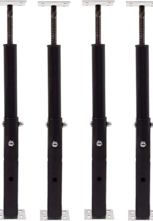HTYSUPPLY Adjustable Floor Jack (Model C-3), Akron Jacks Floor Jacks, Telescoping Jack For Temporary Support, Size Range 1'7''-3' (Fоur Расk)