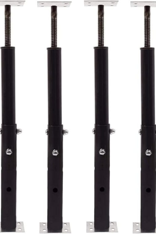 HTYSUPPLY Adjustable Floor Jack (Model C-3), Akron Jacks Floor Jacks, Telescoping Jack For Temporary Support, Size Range 1'7''-3' (Fоur Расk)
