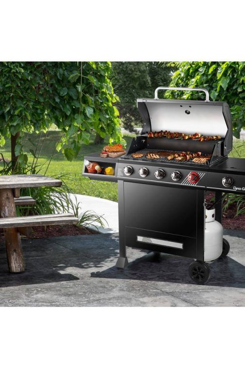Dyna-Glo DGH474CRP 5-Burner Propane Gas Grill in Matte Black with TriVantage Multifunctional Cooking System - Image 3