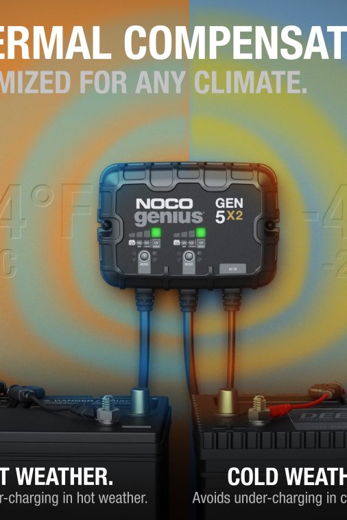 NOCO Genius GEN5X2 2-Bank 10A (5A/Bank) 12V Onboard Battery Charger - Image 5
