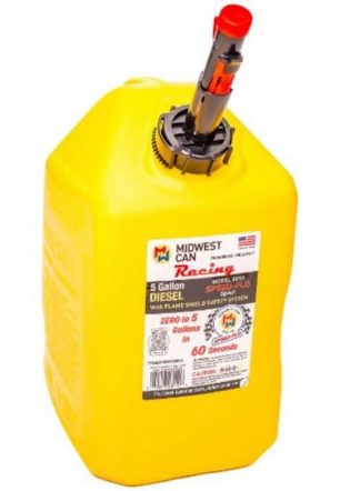 Midwest Can 6010 5 gal Racing Diesel Can, Yellow - Pack of 4