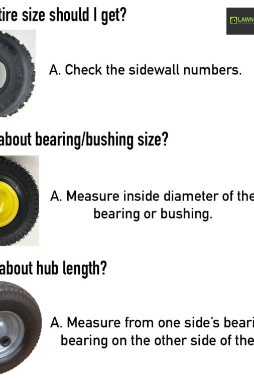 Set of 2 - 15x6.00-6 Lawn Mower Tire and Rim - Fits on 3/4 Inch Axle - Image 5