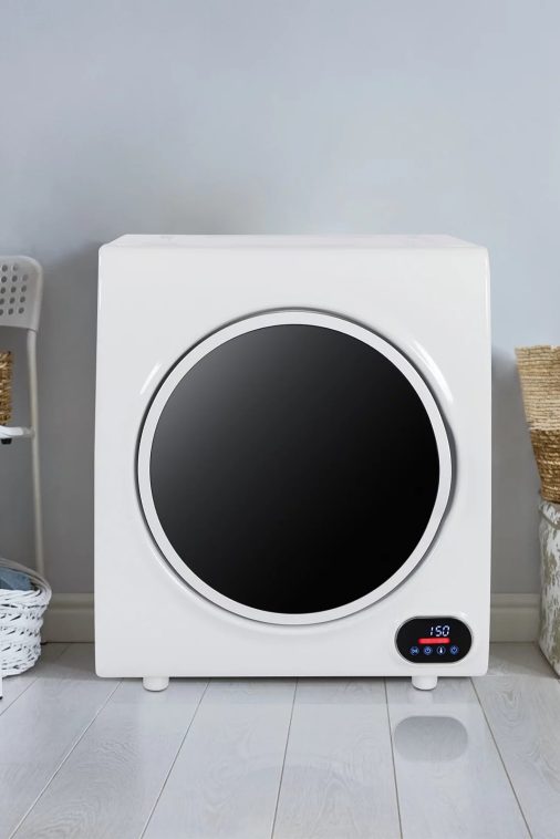 Compact Portable Household Clothes Dryer with LED Display, 2.6CUFT Drum Dryer - White, 110V 4KG Capacity, Energy Efficient Home Appliance - Image 6