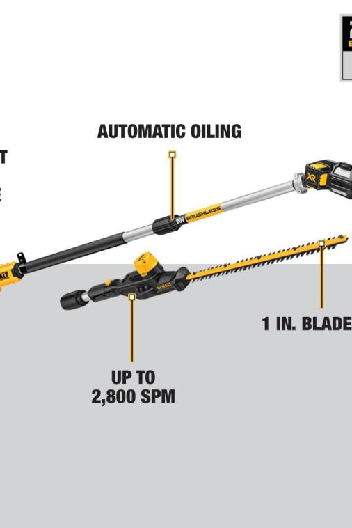 DEWALT 20V MAX* Lithium-Ion Cordless Pole Saw and Pole Hedge Trimmer Combo Kit DCKO86M1 from DEWALT - Image 18