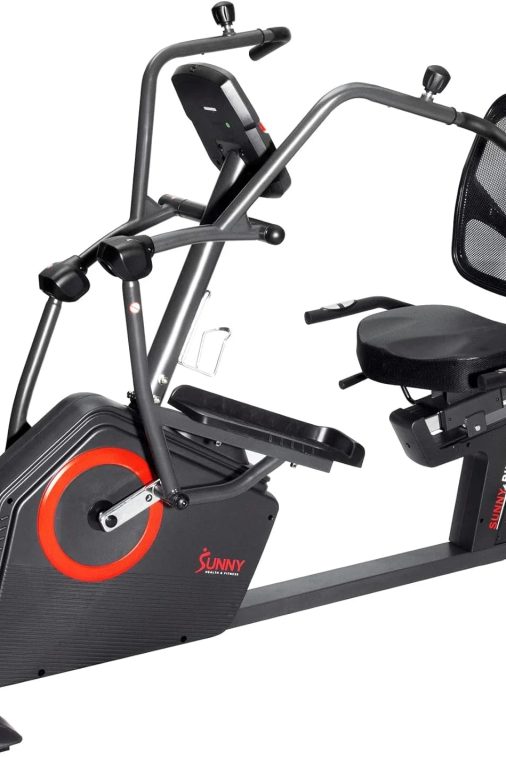 Sunny Health & Fitness Electromagnetic Recumbent Cross Trainer Exercise Elliptical Bike w/Arm Exercisers, Easy Access Seat & Exclusive SunnyFit® App Enhanced Bluetooth Connectivity - SF-RBE4886SMART… - Image 9