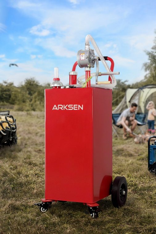 Arksen Portable 35-Gallon Gas Caddy Fuel Tank Storage Transfer Gasoline - Image 7