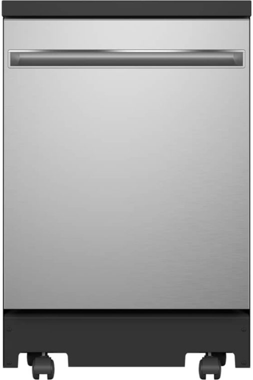 GE 24 Stainless Steel Portable Dishwasher With Sanitize Cycle