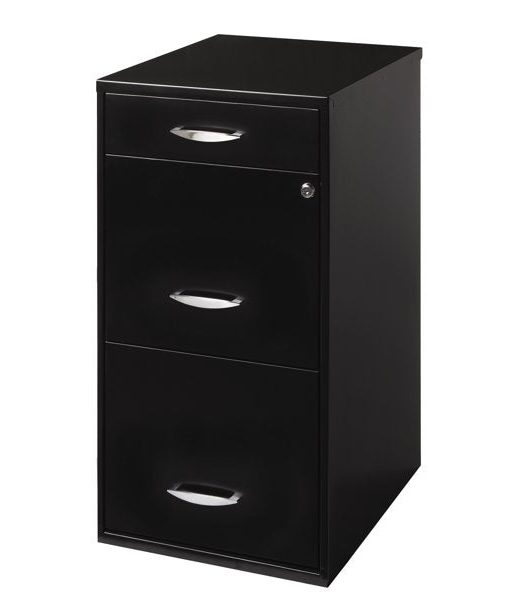 Space Solutions Filing Cabinet 18"W， 3-Drawer Organizer File， Black - Image 6