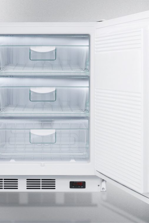 ADA compliant commercial built-in medical all-freezer capable of -25 C operation, with wrapped stainless steel door, horizontal handle, and lock - Image 4