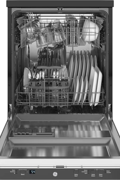 GE 24 Stainless Steel Portable Dishwasher With Sanitize Cycle - Image 3