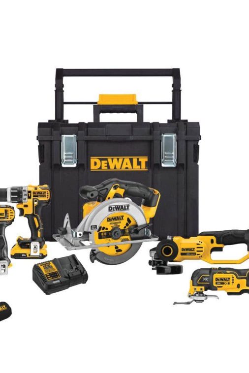DEWALT 20V MAX Cordless 7 Tool Combo Kit with TOUGHSYSTEM Case, (1) 20V 4.0Ah Battery and (2) 20V 2.0Ah Batteries DCKTS781D2M1