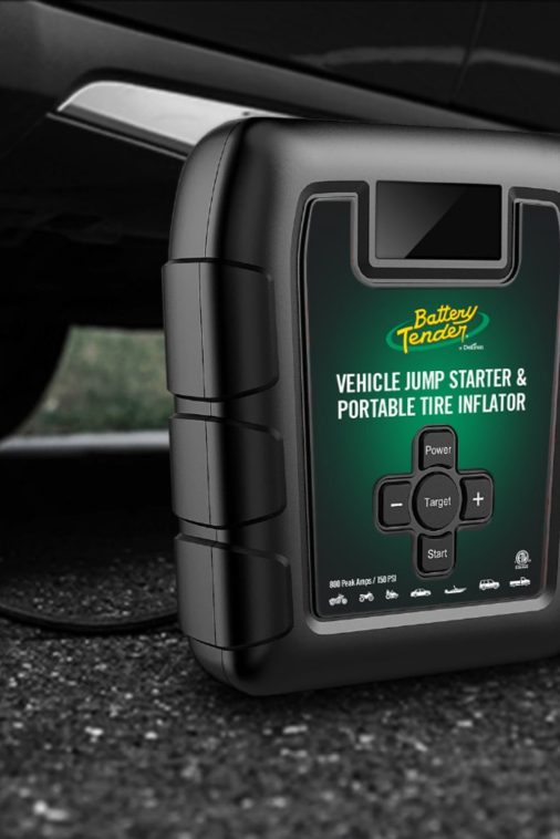 Battery Tender 800 AMP Jump Starter and Tire Inflator 140psi Combo - Lithium Battery For Extended Use - LED Flashlight Emergency Strobe - 2 Fast USB Charging Ports - 030-3010-WH - Image 7