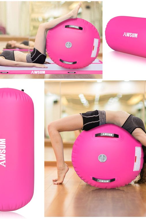 AWSUM Inflatable Air Gymnastics Mat 10 ft 13 ft 16 ft Training mat 4 inches Thick tumble track Air Roller with Electric Pump for Home/Gym - Image 7