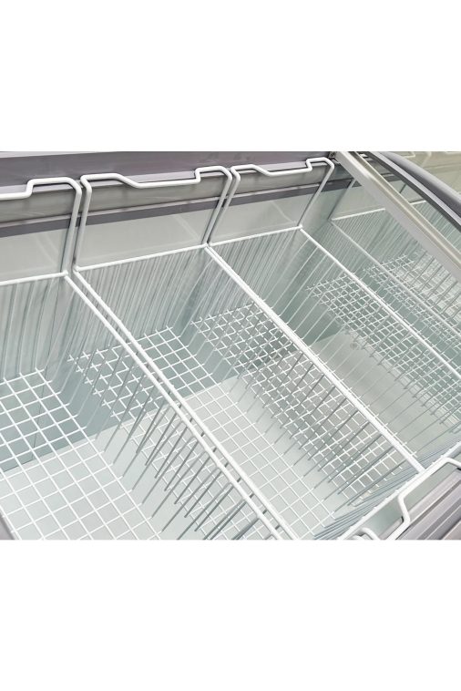 72 in. Curved Lid Glass Commercial Chest Freezer, 14.5 Cu. Ft. - Image 5