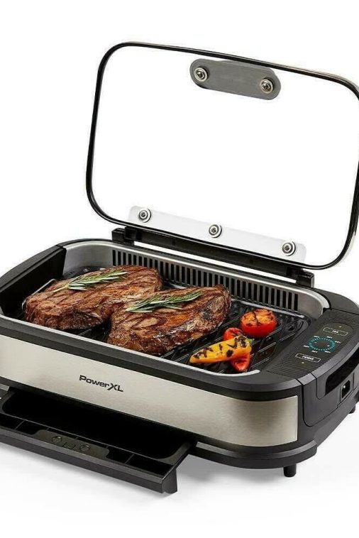 PowerXL Smokeless Grill Pro， Temprd Glass Lid and Turbo Speed Smoke Extractor - Image 5