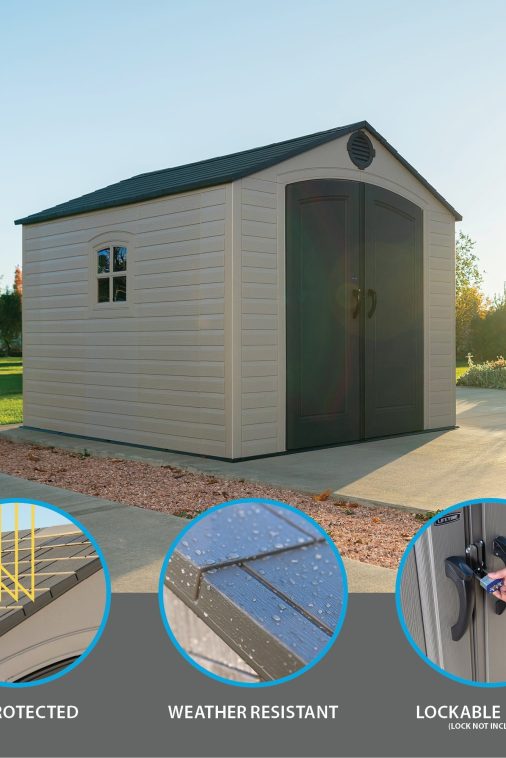 Lifetime 8 Ft. x 10 Ft. Outdoor Storage Shed - Image 5