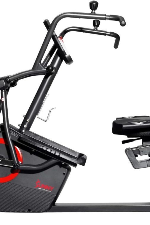 Sunny Health & Fitness Electromagnetic Recumbent Cross Trainer Exercise Elliptical Bike w/Arm Exercisers, Easy Access Seat & Exclusive SunnyFit® App Enhanced Bluetooth Connectivity - SF-RBE4886SMART… - Image 10