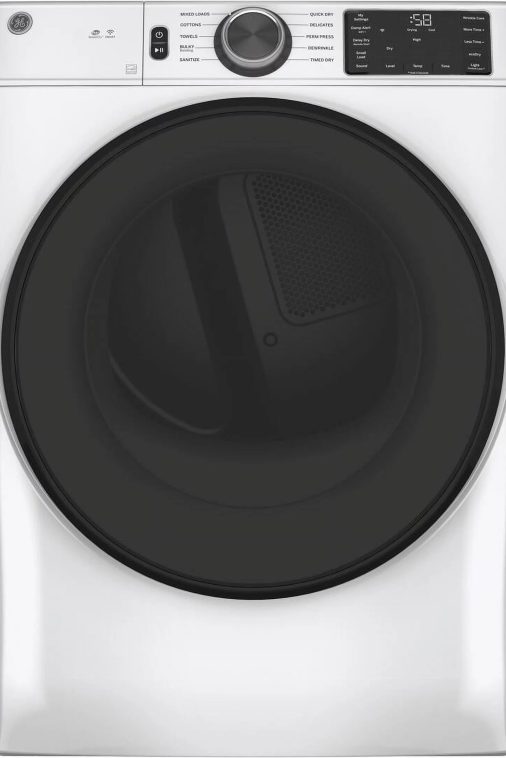 GE Long Vent 7.8 cu. ft. Capacity Smart Electric Dryer with Sanitize Cycle