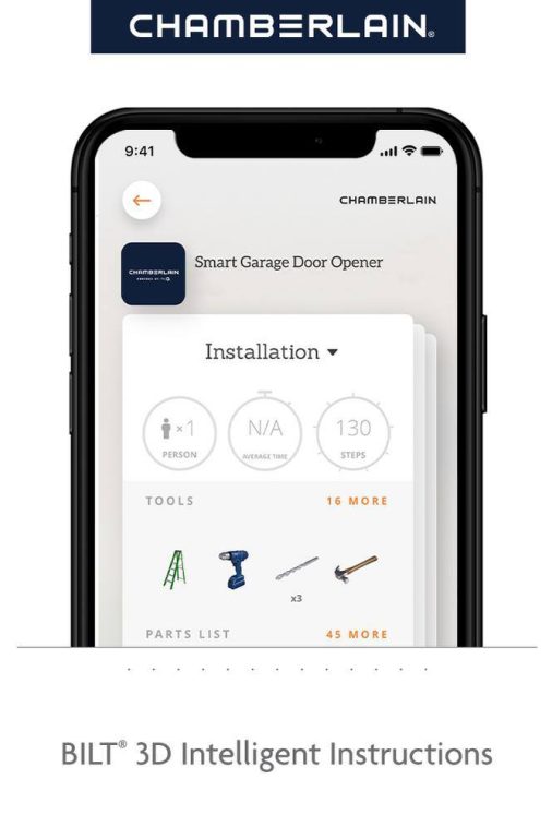 Chamberlain C2212T 1/2 HP Smart Chain Drive Garage Door Opener with Battery Backup - Image 8