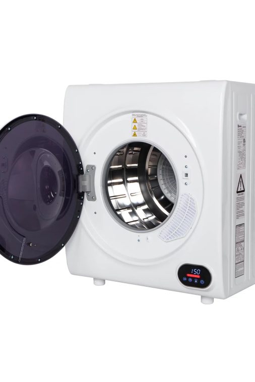 Compact Portable Household Clothes Dryer with LED Display, 2.6CUFT Drum Dryer - White, 110V 4KG Capacity, Energy Efficient Home Appliance - Image 5