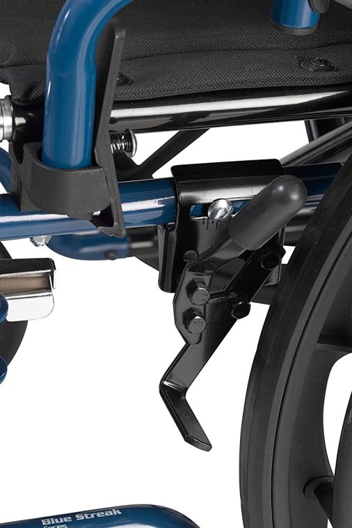 Drive Medical Blue Streak Lightweight Folding Wheelchair with 20 Inch Wide Seat - Image 7