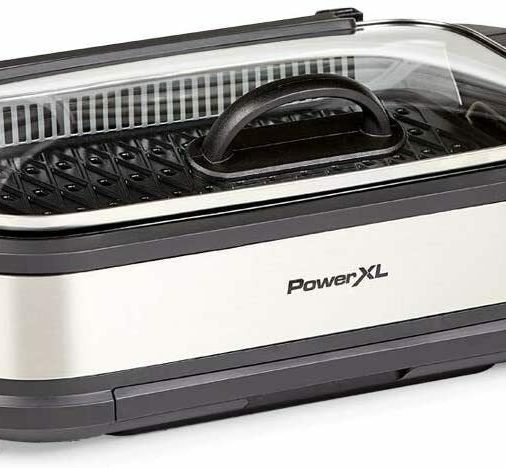 PowerXL Smokeless Grill Pro， Temprd Glass Lid and Turbo Speed Smoke Extractor - Image 4