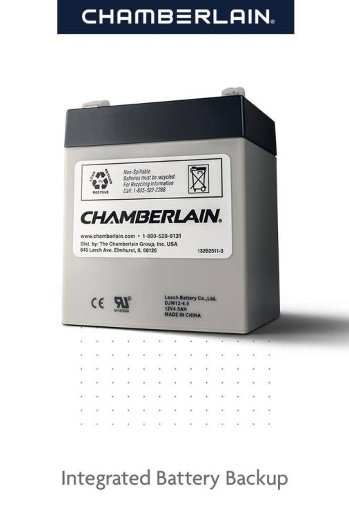 Chamberlain C2212T 1/2 HP Smart Chain Drive Garage Door Opener with Battery Backup - Image 6