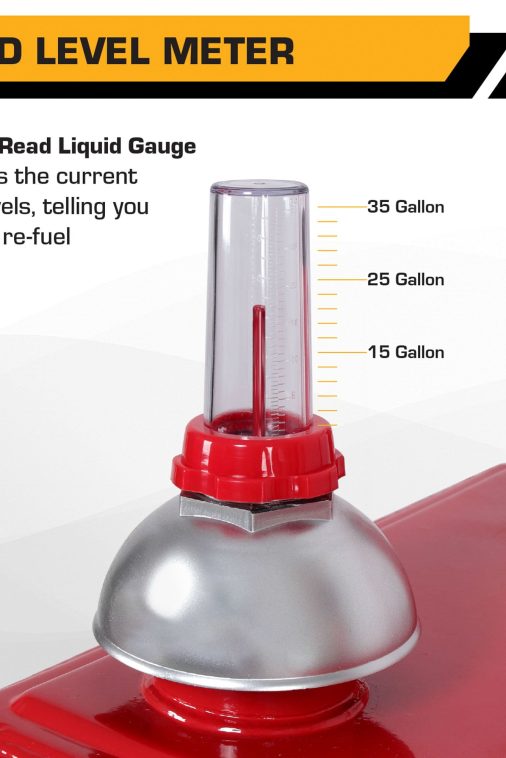 Arksen Portable 35-Gallon Gas Caddy Fuel Tank Storage Transfer Gasoline - Image 5